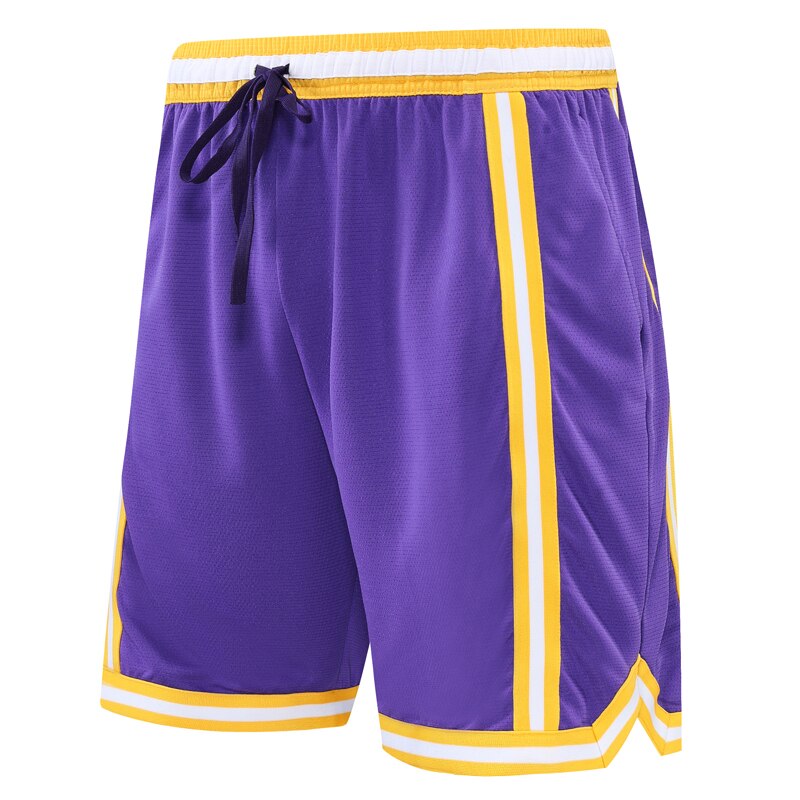 Basketball Quick Dry Loose Fashion Jogging Training Bottoms Men Purple Shorts